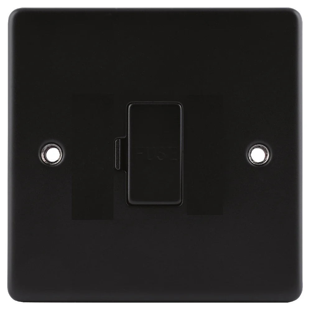 D-FS13-MBM 13A Fused Spur Metal Insert Matt Black